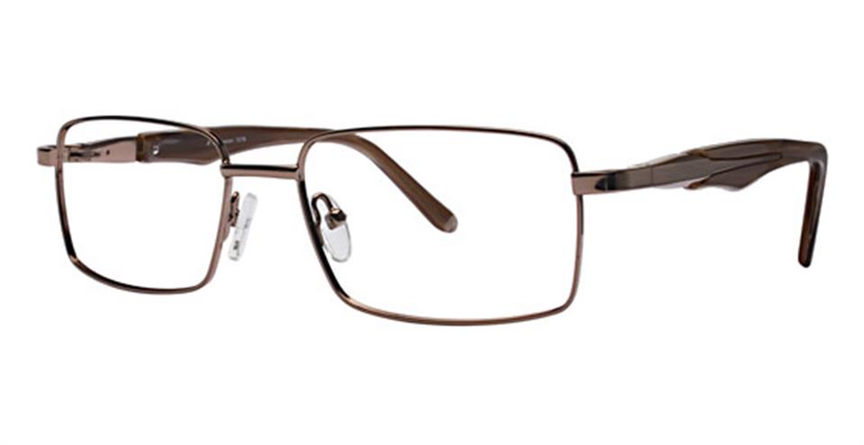 A close-up of Vivid Expressions 1079 eyeglasses, featuring sporty acetate temples.