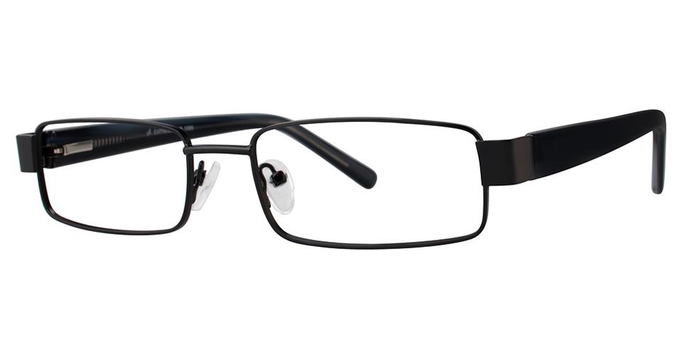 A pair of Vivid Expressions 1095 eyeglasses in black, featuring a high-quality metal frame, clear lenses, adjustable nose pads, and black plastic temple arms. The design is modern and simple with a spring hinge design, making them suitable for both casual and formal wear.