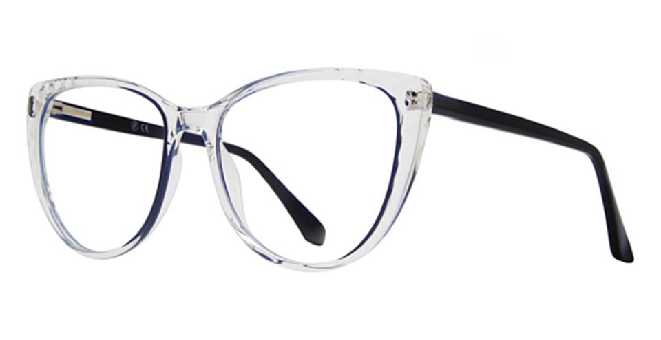 A pair of Metro 66 clear eyeglasses crafted from durable plastic, epitomizing the sleek design of modern eyewear by Vivid.