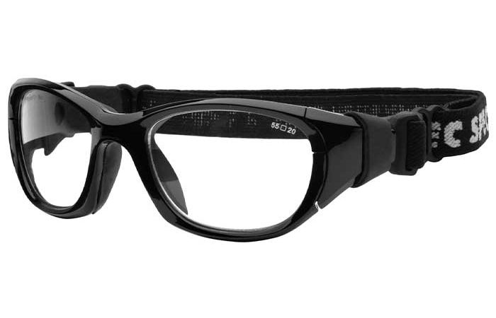 RecSpecs Maxx 31 by RecSpecs with clear lenses, featuring a wraparound design and an adjustable woven strap for a secure fit around the head.