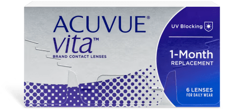 Discover the ultimate in comfort and eye health with ACUVUE® VITA™ monthly contact lenses by Johnson & Johnson, offering advanced UV protection for your eyes.