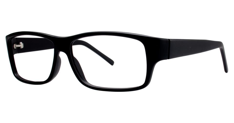 A pair of Vivid Soho 1002 rectangular eyeglasses with a simple, modern design. The frames are solid black, crafted from durable plastic with a smooth, glossy finish. Featuring straight temples and slightly curved tips.