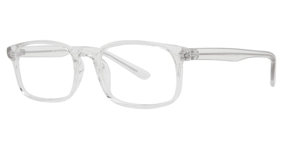 The Vivid Soho 1037 Eyeglasses feature a pair of rectangular, clear frames made from high-quality plastic, showcasing modern elegance with their minimalist design. The straight temples have a slight curve at the ends for secure fitting behind the ears, offering both style and comfort without visible embellishments or markings.