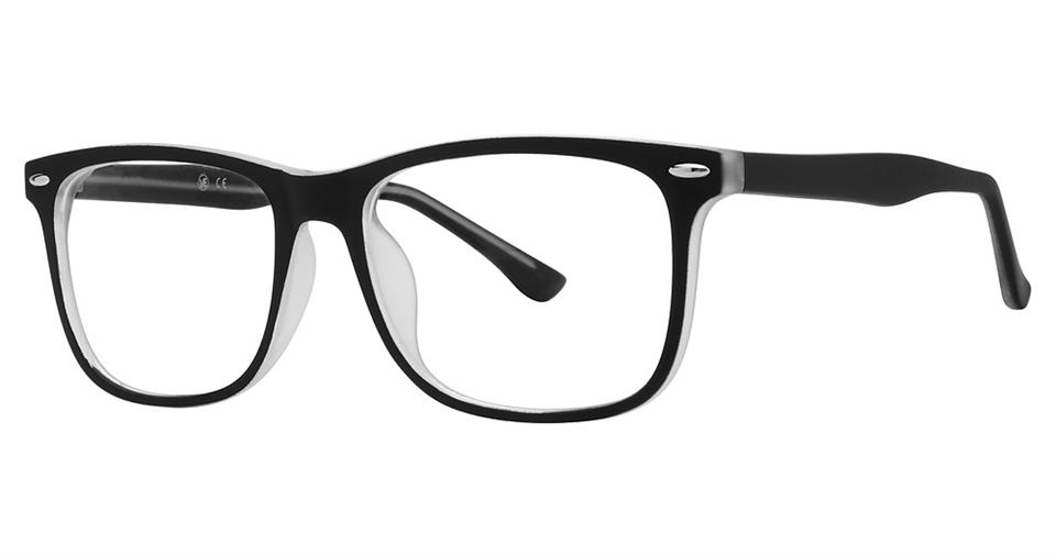 Introducing the Vivid Soho 1051 eyeglasses: a pair of black-framed spectacles with rectangular lenses, exuding modern elegance. Crafted from a shiny material, the frames offer lightweight comfort, while the slightly curved arms ensure an easy fit. This simple, classic design is perfect for both casual and formal occasions.