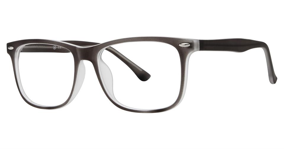 A pair of Vivid Soho 1051 eyeglasses with a sleek, matte black frame and clear lenses. The arms are slightly curved for lightweight comfort, and there is a small silver accent near the hinges. The design embodies modern elegance with its minimalist aesthetic.