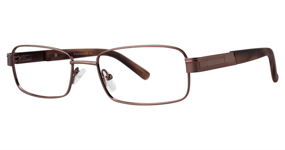 A close-up of a pair of Vivid Expressions 1116 eyeglasses showcasing a sophisticated design.