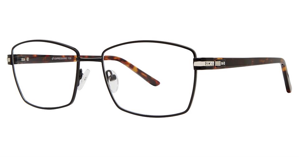A pair of black Vivid Expressions 1129 glasses featuring high-quality metal frames.