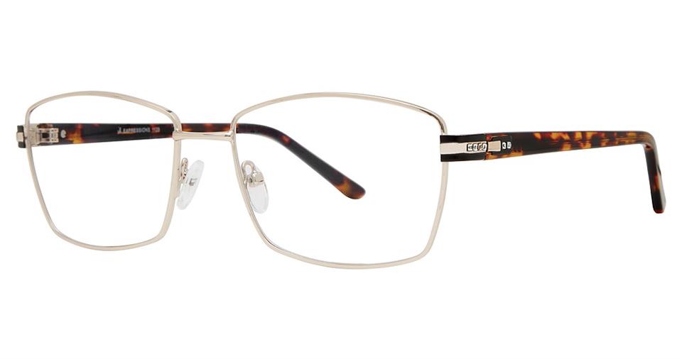 A pair of Vivid Expressions 1129 glasses with a tortoise frame and high-quality metal accents.