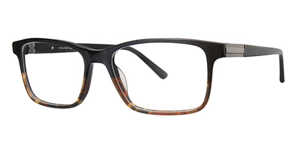A pair of Vivid Big And Tall 17 glasses with a black frame, crafted from durable plastic for a comfortable fit.