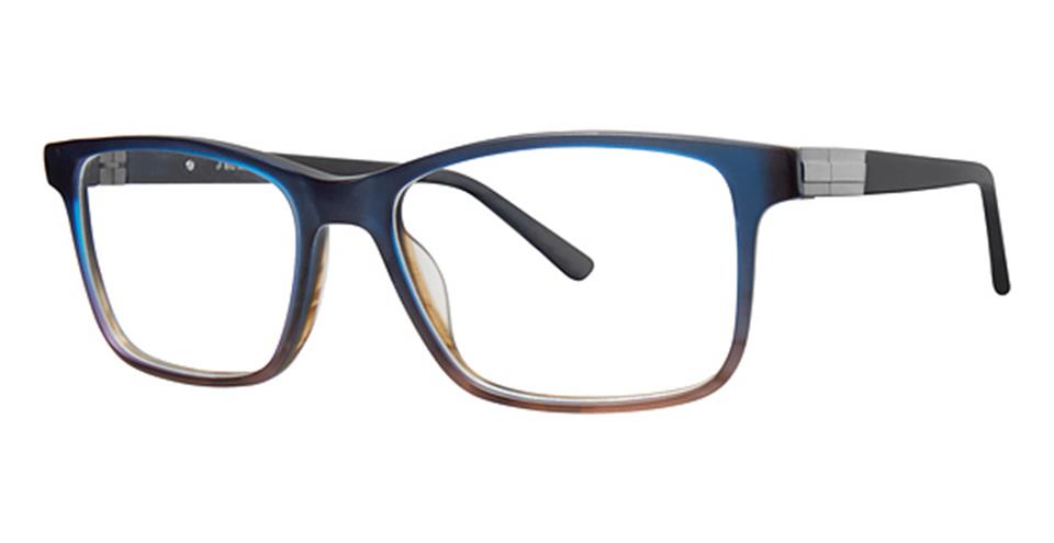 A pair of blue and brown Big And Tall 17 glasses by Vivid, made from durable plastic, ensuring a comfortable fit.