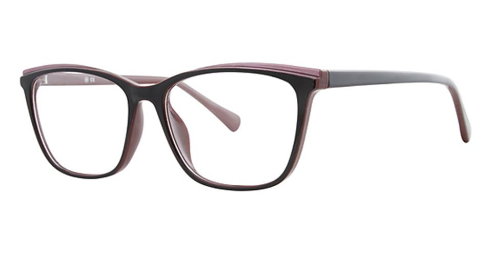 A pair of Vivid Metro 45 glasses with a black frame featuring a spring hinge design for added comfort.