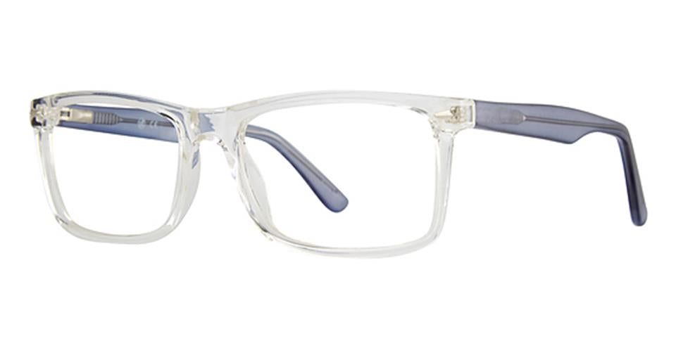 A pair of glasses with a blue rim that exudes timeless elegance, the Metro 59 by Vivid.