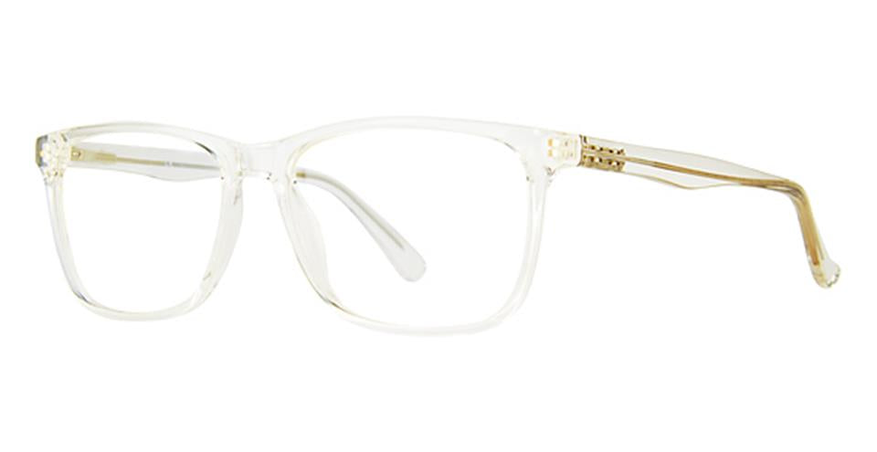 Clear, rectangular-framed **Metro 62** eyeglasses with a modern design by **Vivid**. Crafted from durable plastic, the lightweight and transparent frame offers a minimalist and unobtrusive look. The temples are slightly curved for a comfortable fit behind the ears, making them a perfect addition to any eyewear collection.