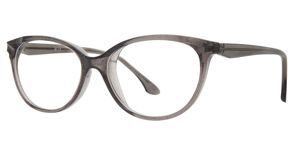 The Vivid Soho 1053 eyeglasses feature transparent gray acetate frames with subtly cat-eye, oval shapes and slightly raised corners for a stylish and classic look. Made from high-quality plastic, these glasses offer straight temples of medium thickness and come in eye-catching color options.